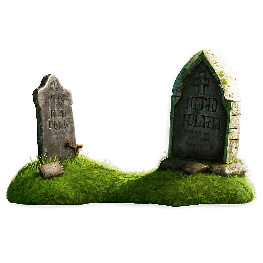 Tombstone With Moss Png 05252024