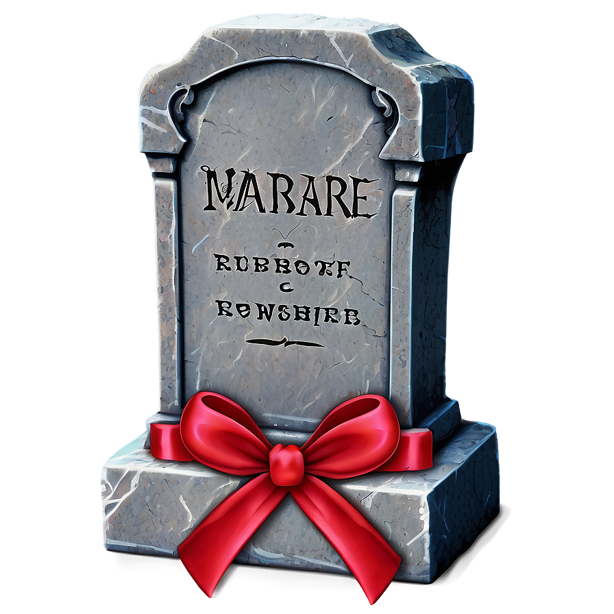 Tombstone With Ribbon Png Pil32