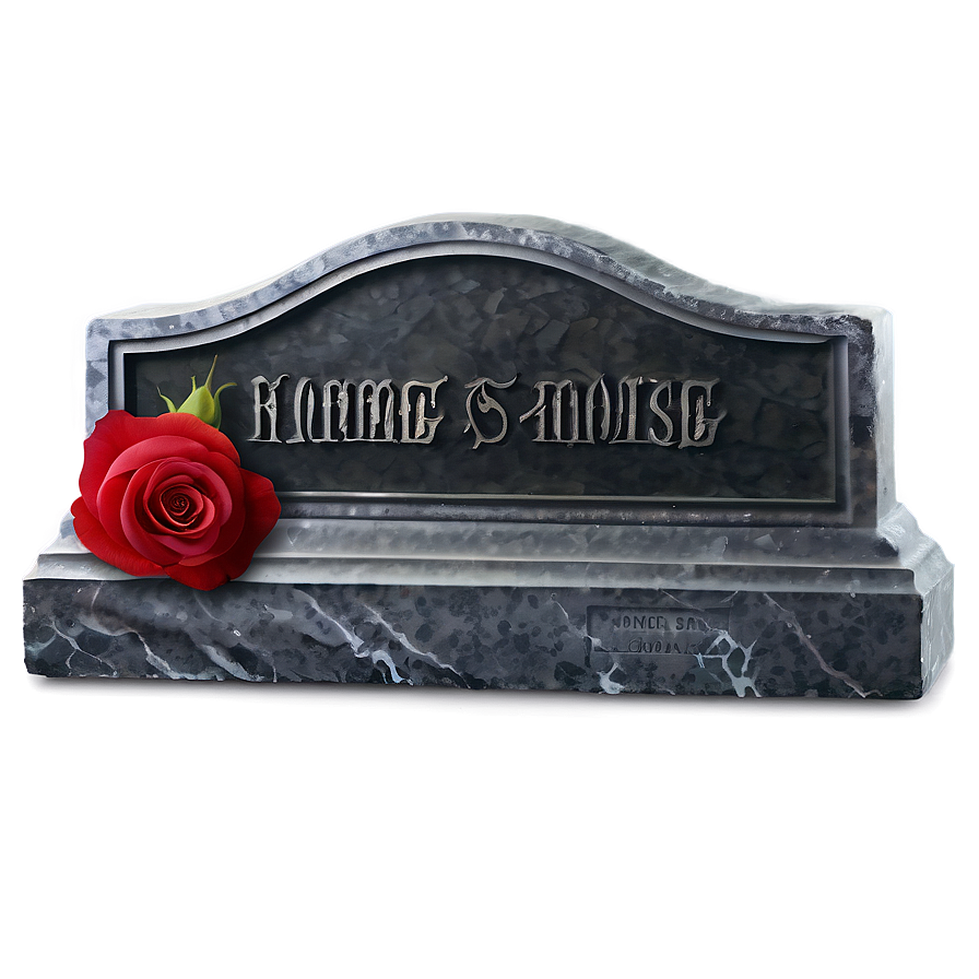 Tombstone With Rose Png 71