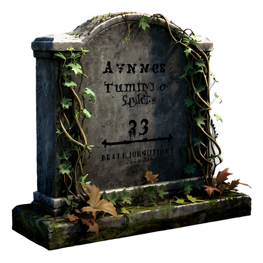 Tombstone With Vines Png Gtp95