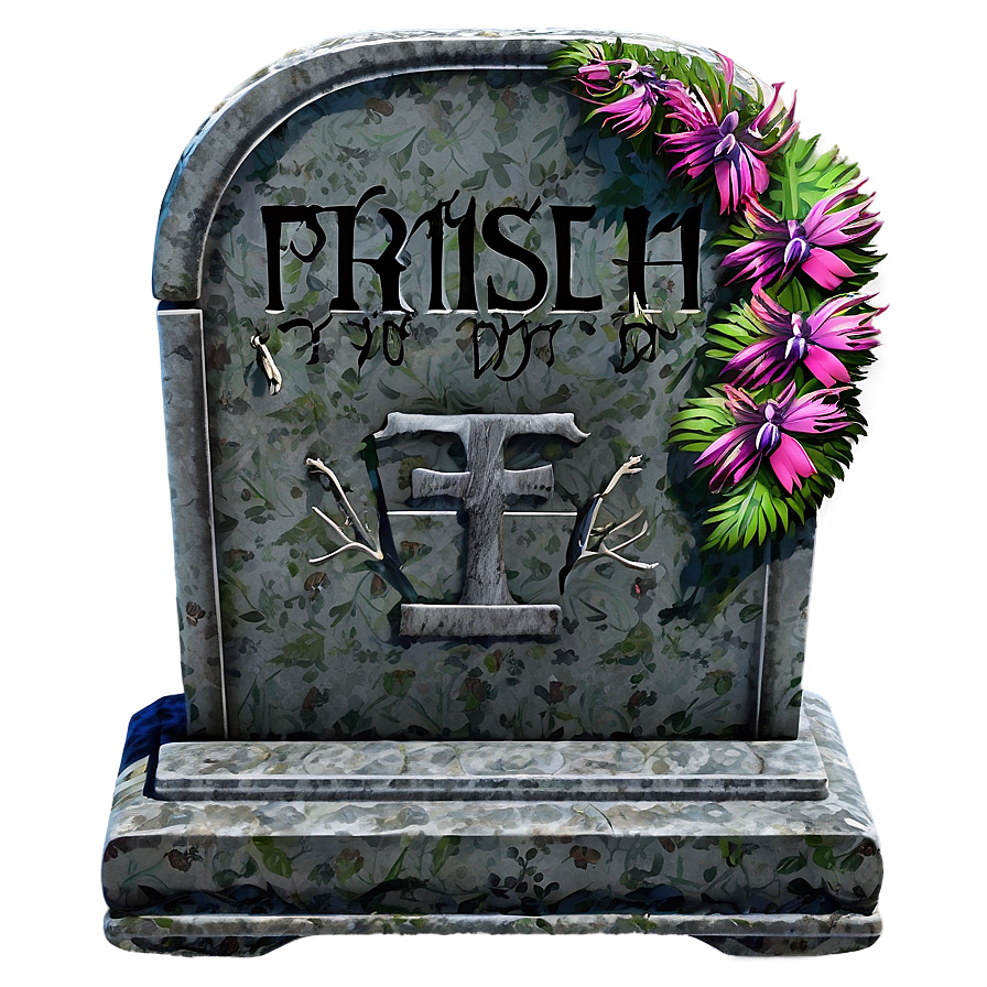 Tombstone With Wreath Png 05252024