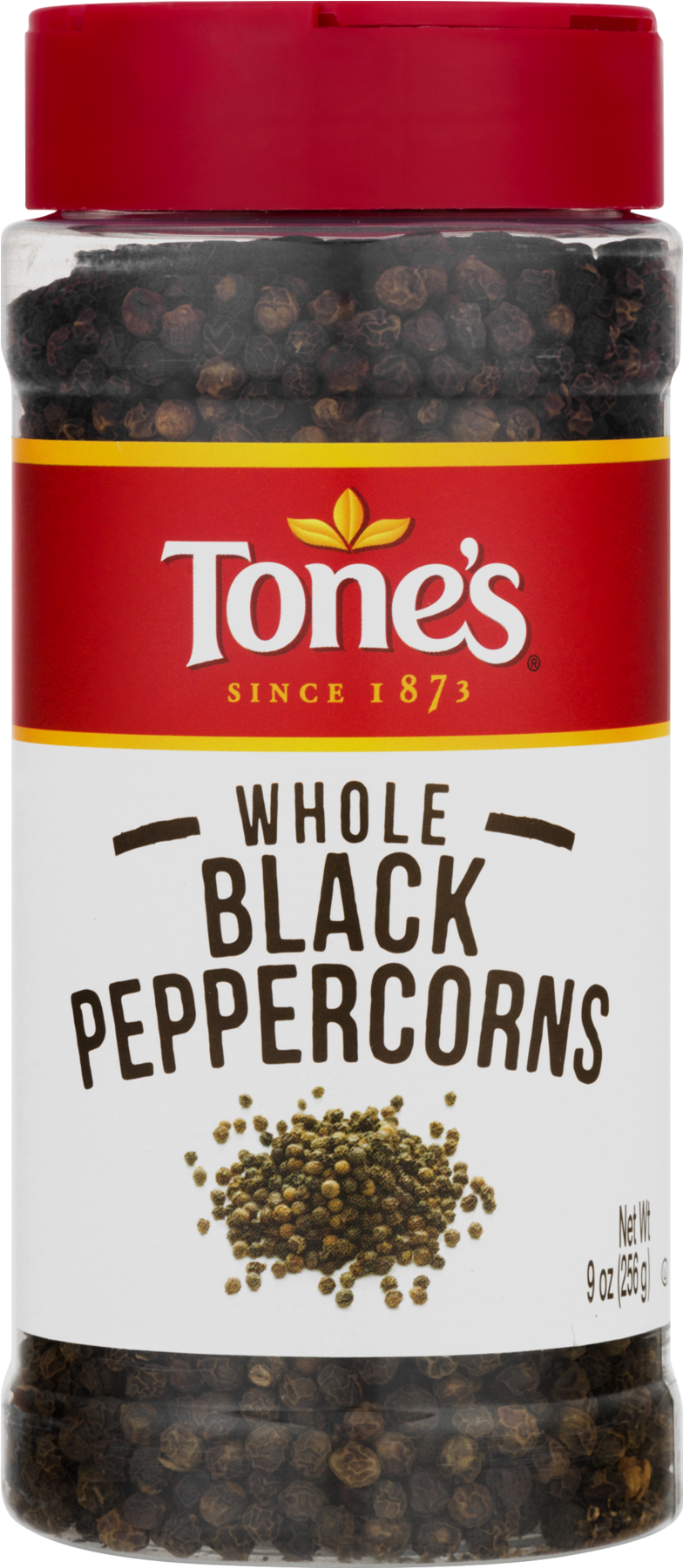 Tones Whole Black Peppercorns Container