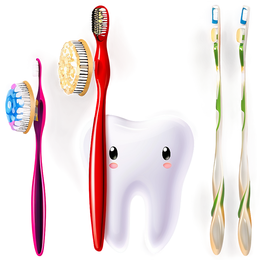 Tooth With Toothbrush Clipart Png Uxy