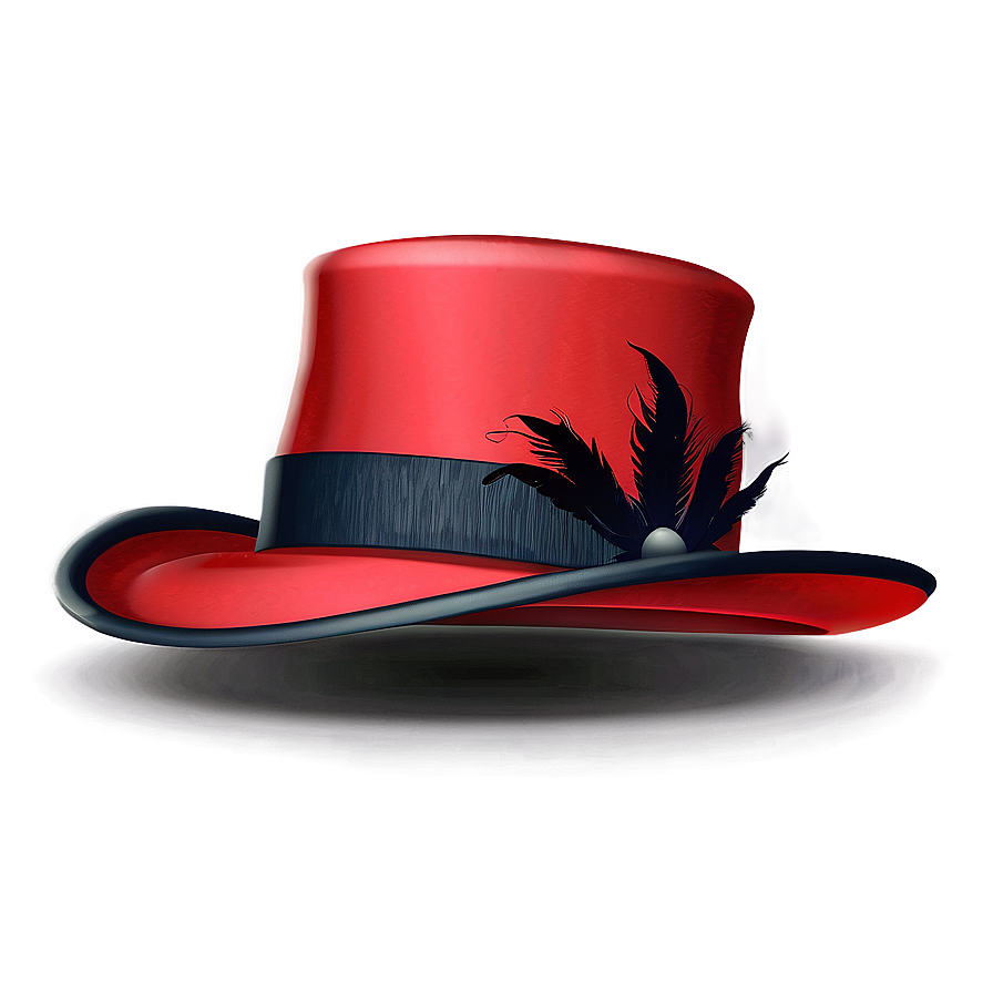 Top Hat With Feather Png 40