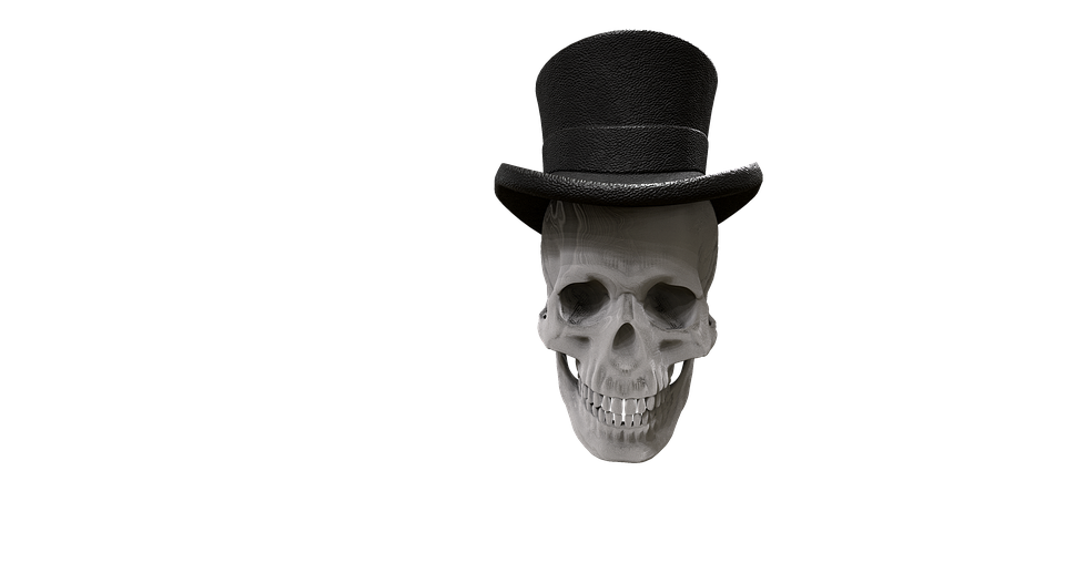 Top Hatted Skull Graphic