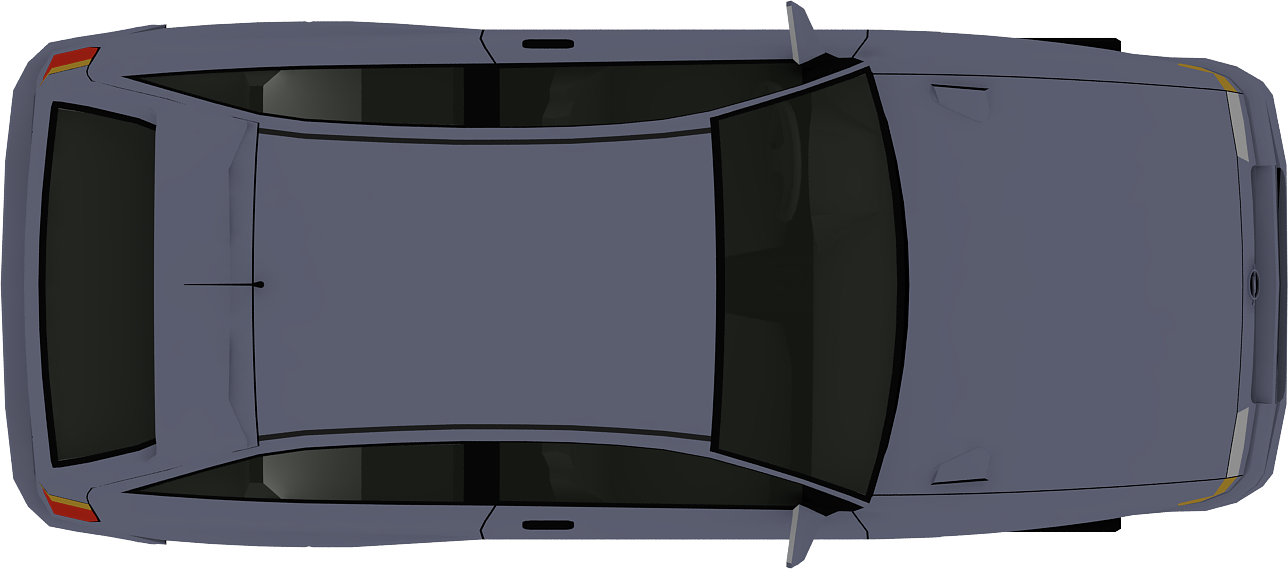 Top View Modern Sedan Car Illustration