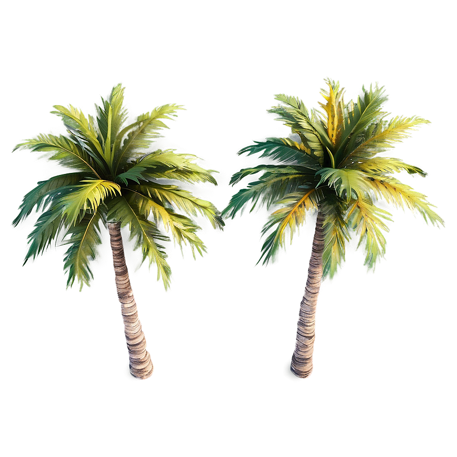 Top View Palm Trees Png 05042024