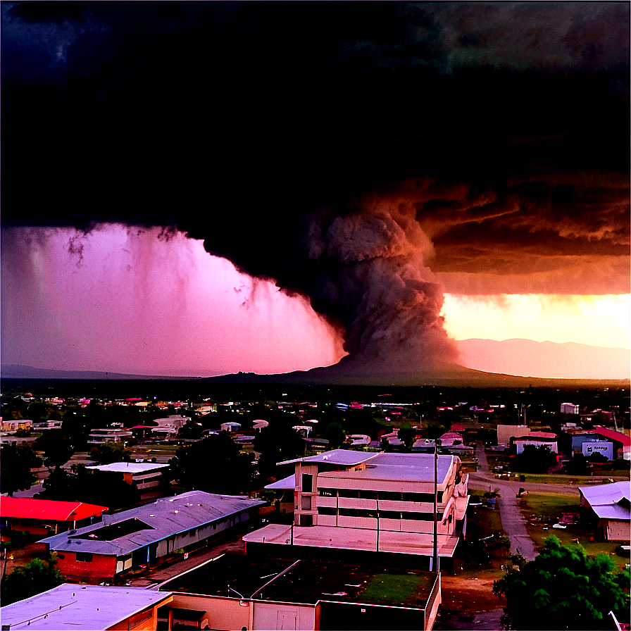 Tornado Hit City Png 24