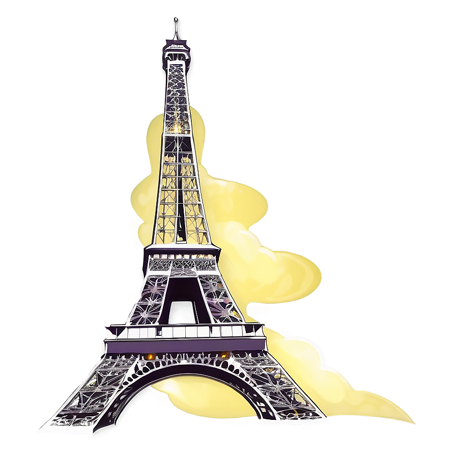 Torre Eiffel And Full Moon Png 06262024