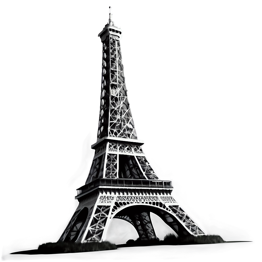 Torre Eiffel Black And White Png 23