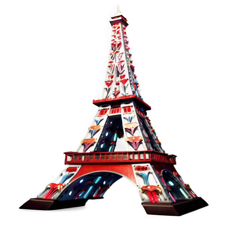 Torre Eiffel Festive Decorations Png 06262024