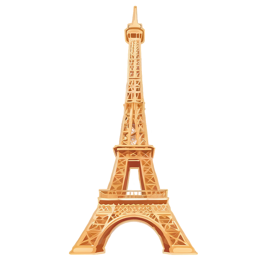 Torre Eiffel Golden Hour Glow Png Sih32