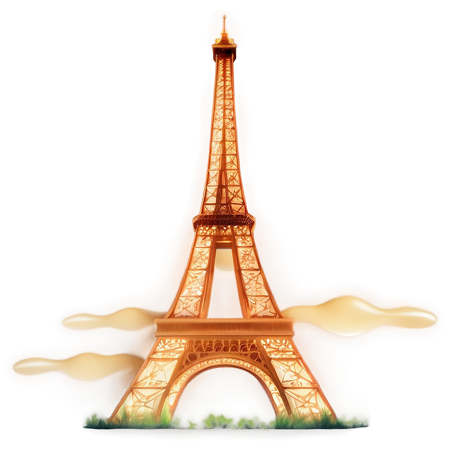 Torre Eiffel In The Evening Glow Png Vnl