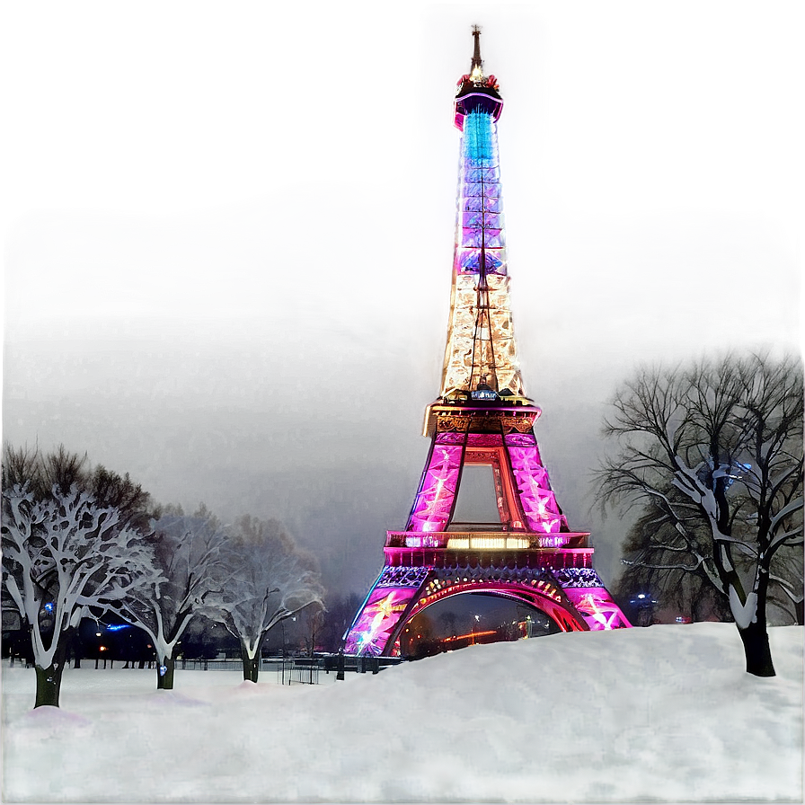 Torre Eiffel In Winter Wonderland Png 06262024