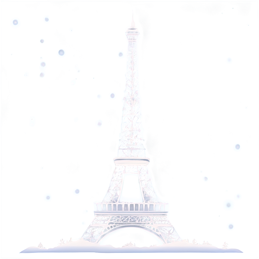 Torre Eiffel In Winter Wonderland Png Qwq