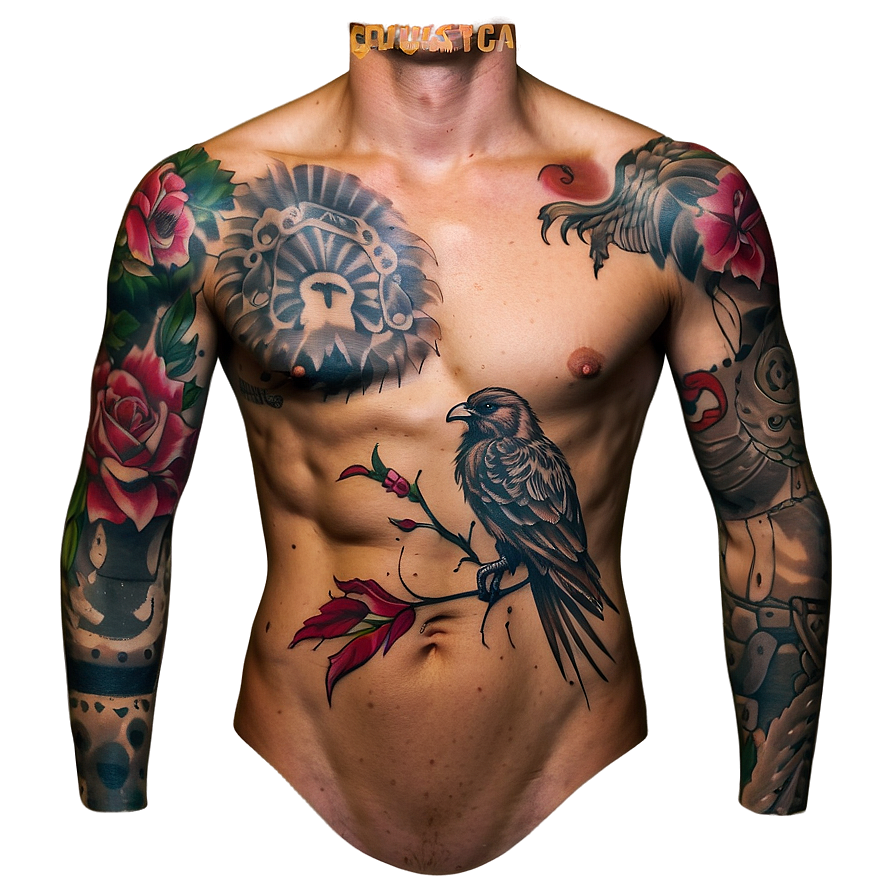 Torso Tattoo Design Png 5