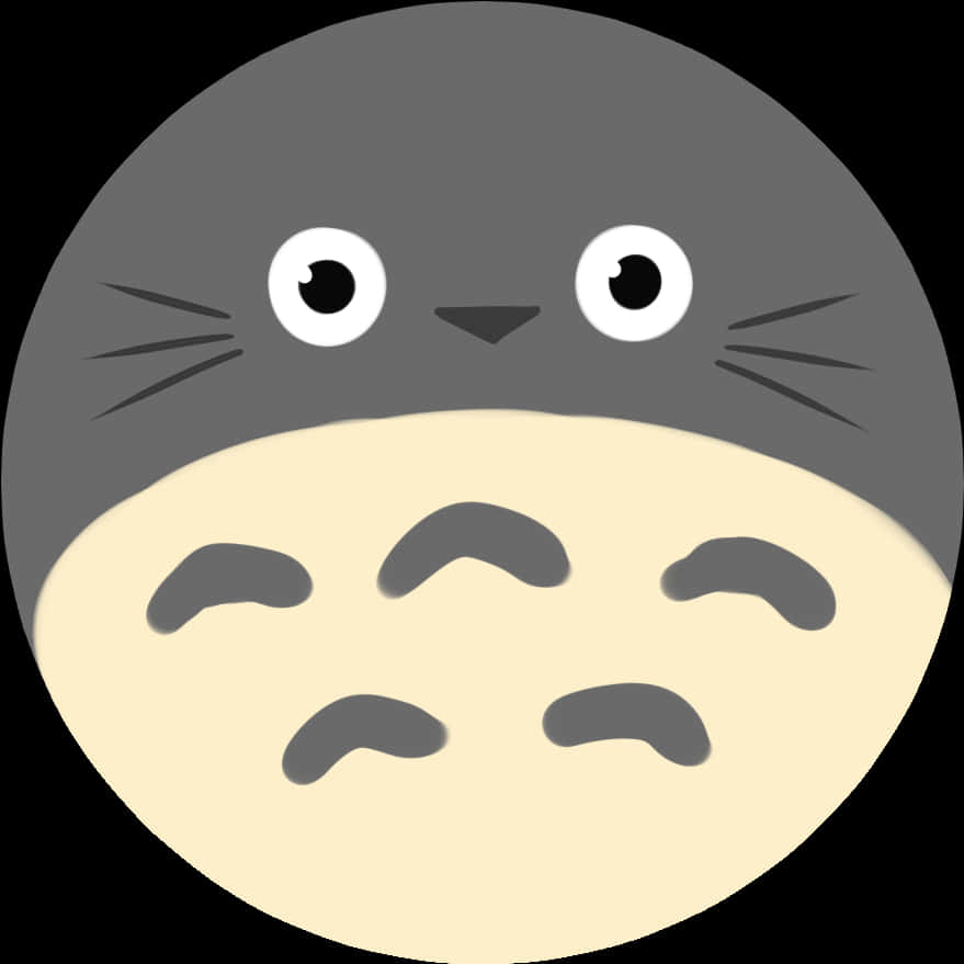 Totoro Iconic Character Face