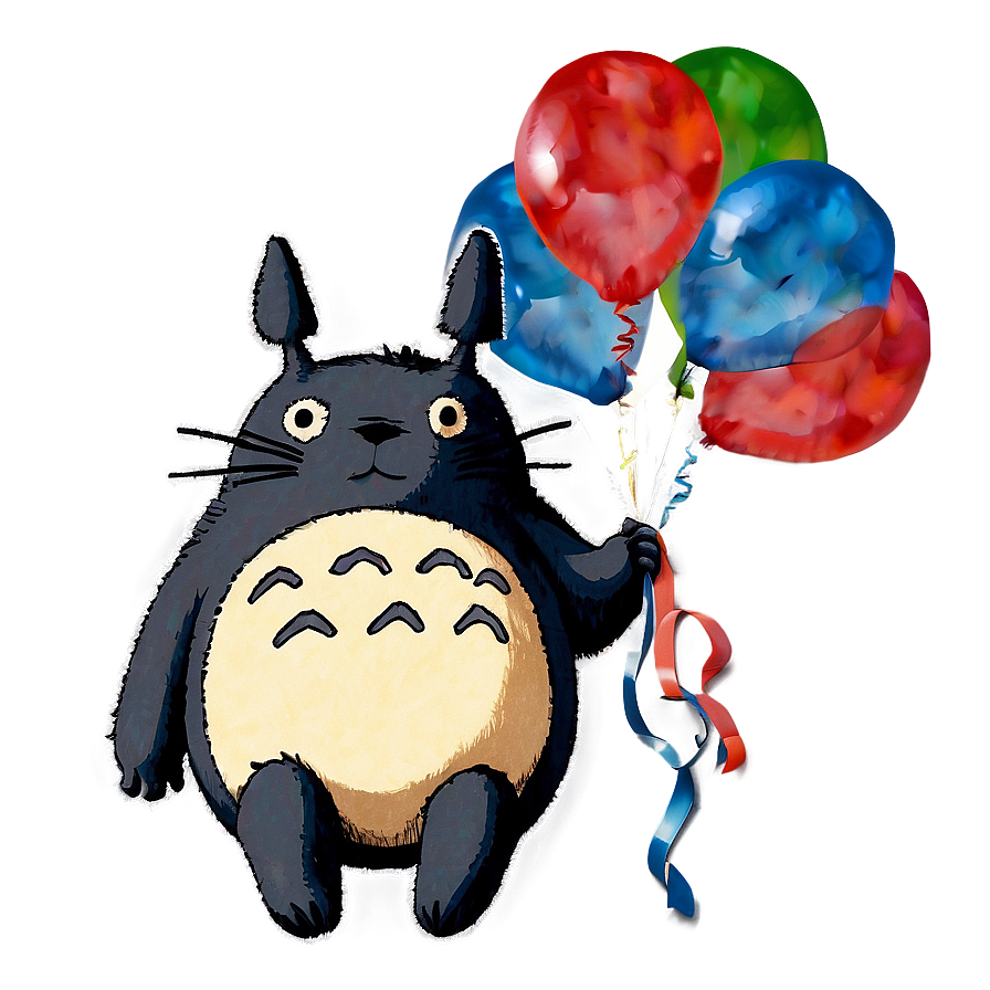 Totoro With Balloons Png Ojh