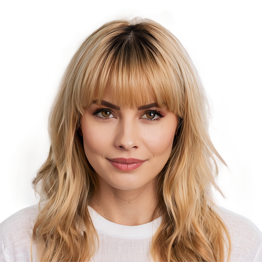 Tousled Blonde Bangs Png 06282024