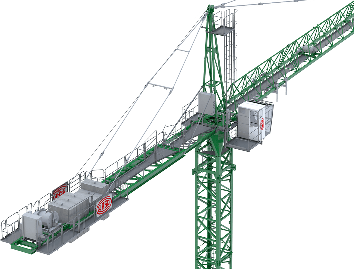 Tower Crane Components Isolated