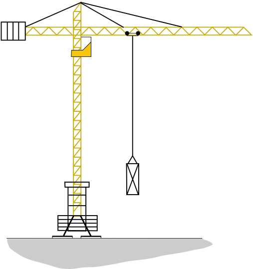 Tower Crane Construction Silhouette