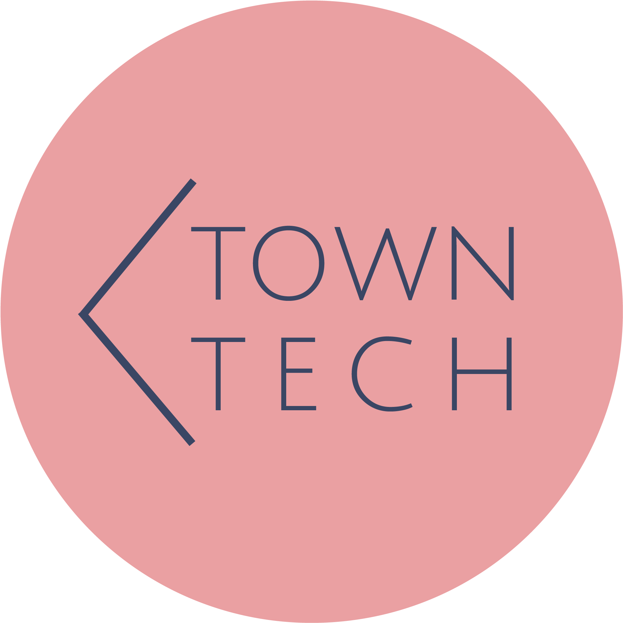 Town Tech Pink Circle Logo