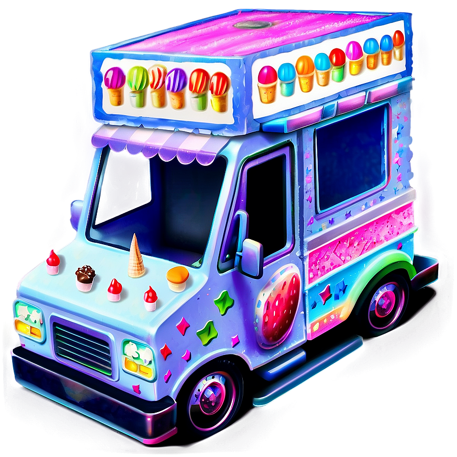 Toy Ice Cream Truck Car Png Fwj