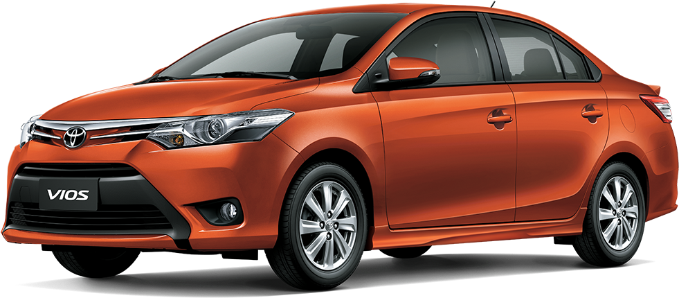 Toyota Vios Orange Side View