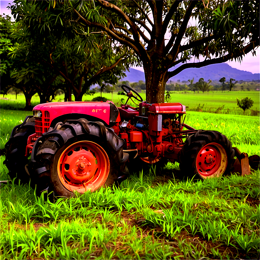 Tractor In Orchard Png Rlh