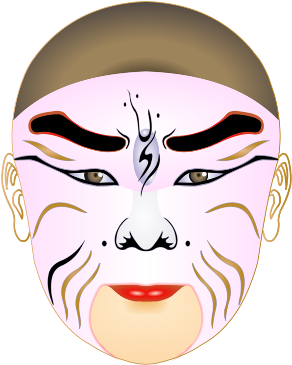 Traditional Asian Theater Mask