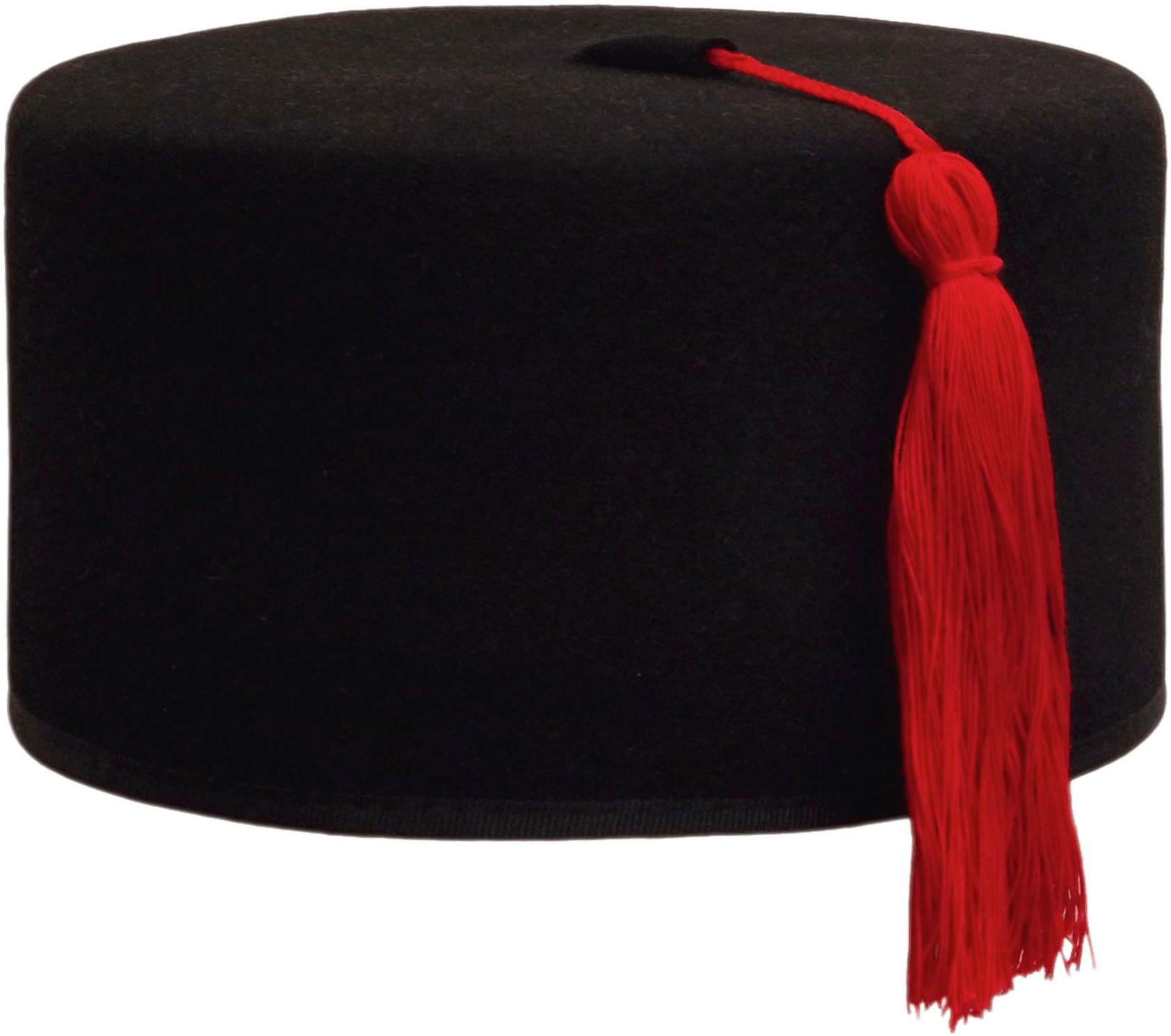 Traditional Black Fez Hatwith Red Tassel