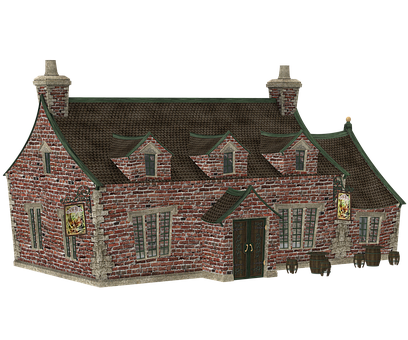 Traditional Brick House3 D Model