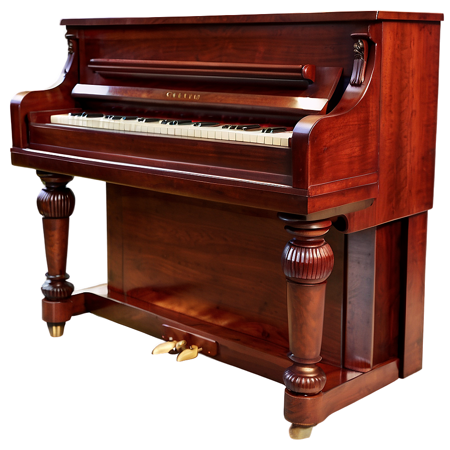 Traditional Brown Upright Piano Png 06272024