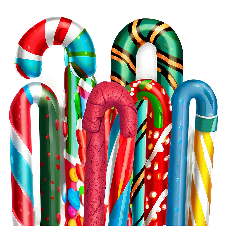 Traditional Candy Canes Png 05042024