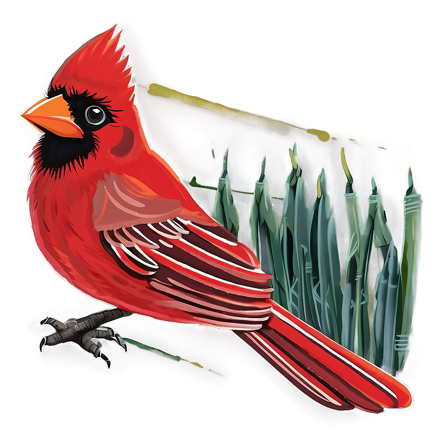 Traditional Cardinal Art Png Moe26