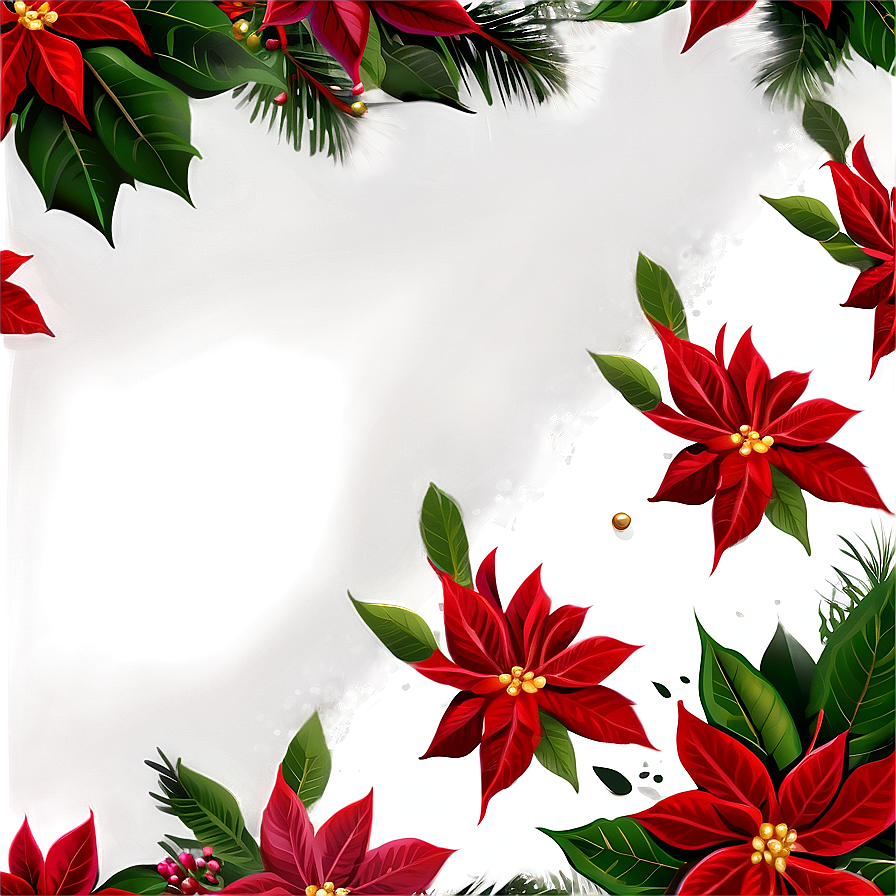 Traditional Christmas Poinsettia Png 06252024