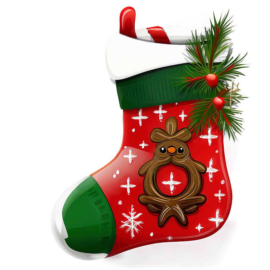 Traditional Christmas Stocking Png 45