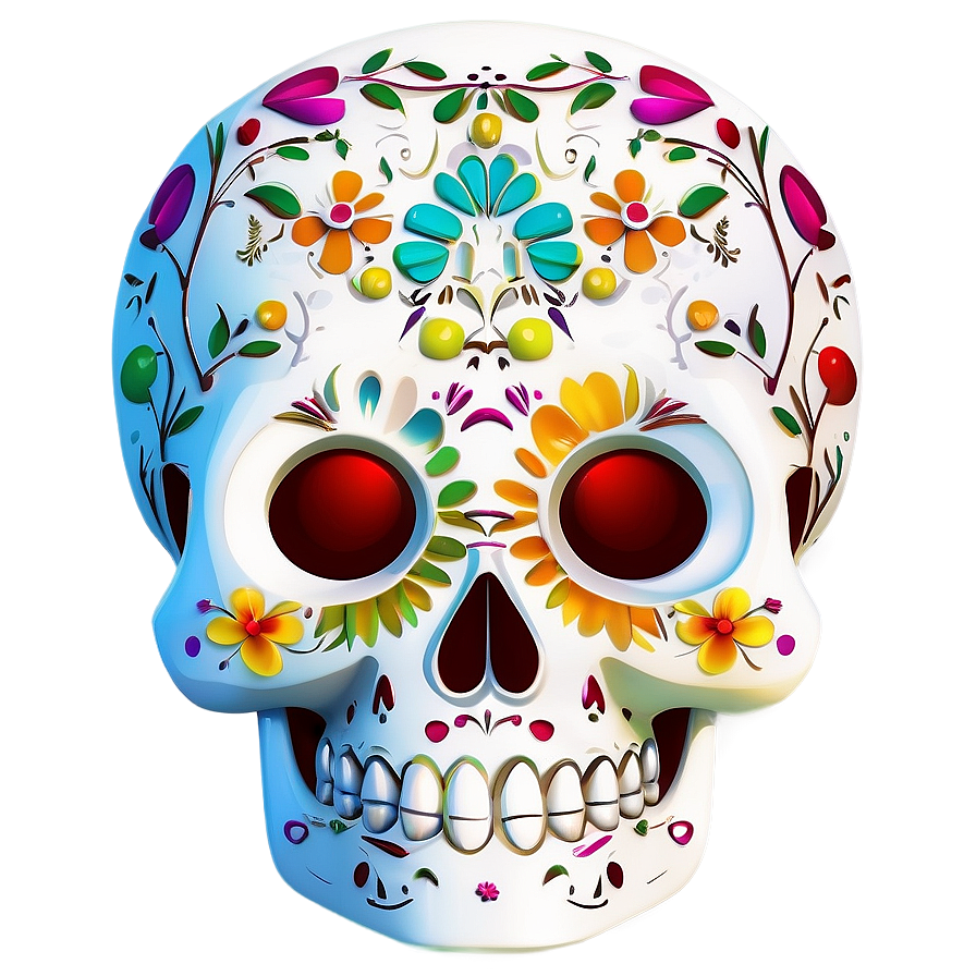 Traditional Dia De Los Muertos Skull Png Ise5