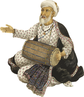 Traditional_ Drum_ Player_ Illustration