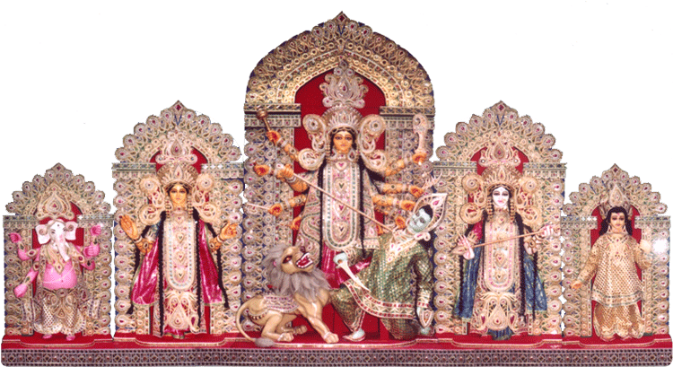 Traditional Durga Puja Pantheon