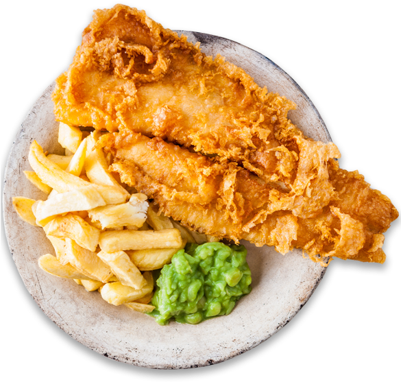 Traditional Fishand Chips Plate