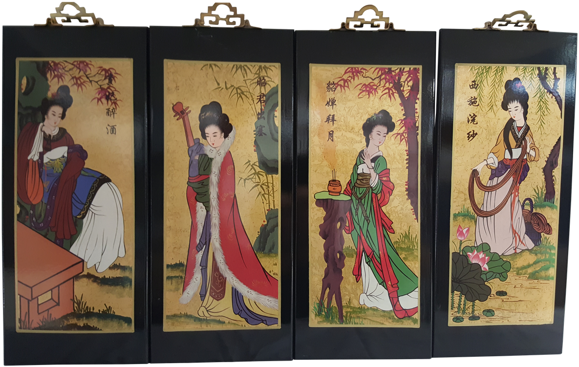 Traditional Geisha Art Panels