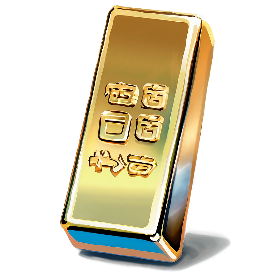 Traditional Gold Ingot Png 97