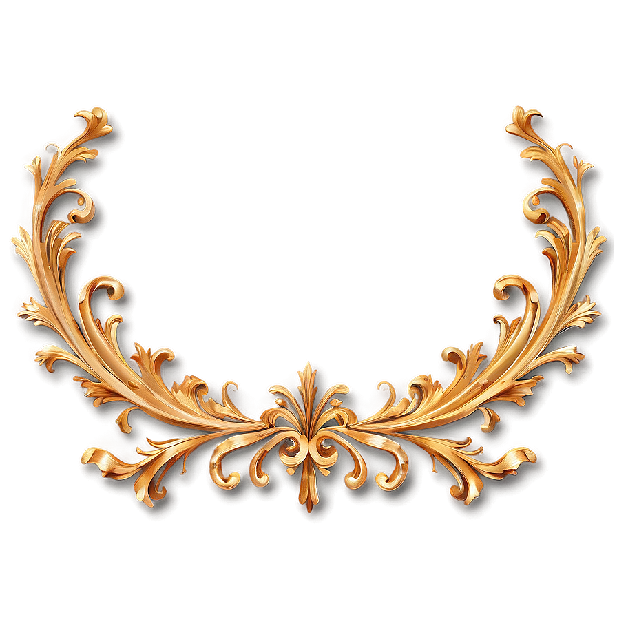 Traditional Gold Scrollwork Png Yvb87