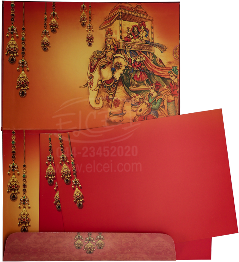 Traditional Hindu Wedding Invitation Card
