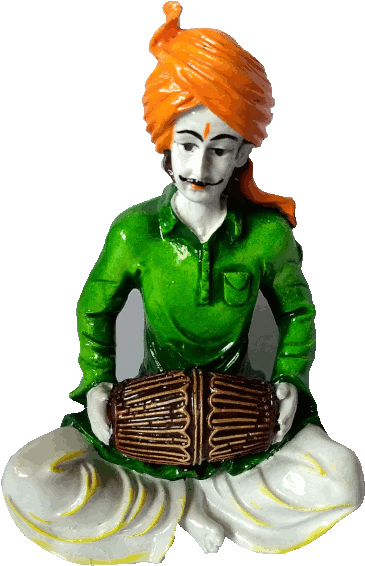 Traditional Indian Musician Statue