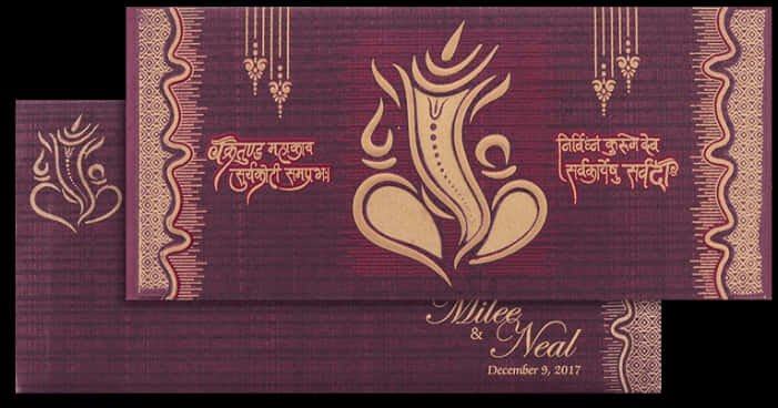 Traditional Indian Wedding Card