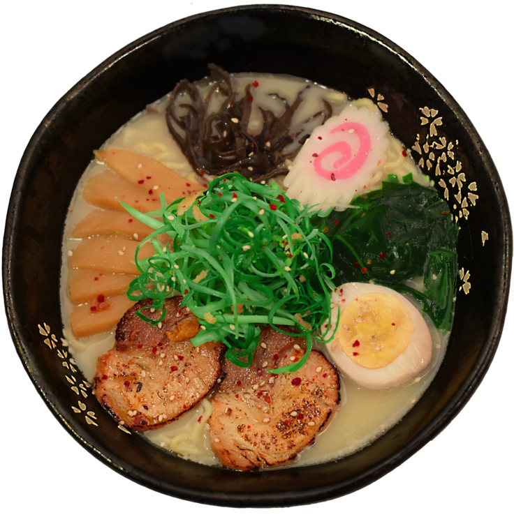 Traditional Japanese Ramen Bowl