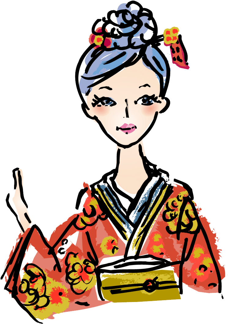 Traditional Japanese Woman Illustration