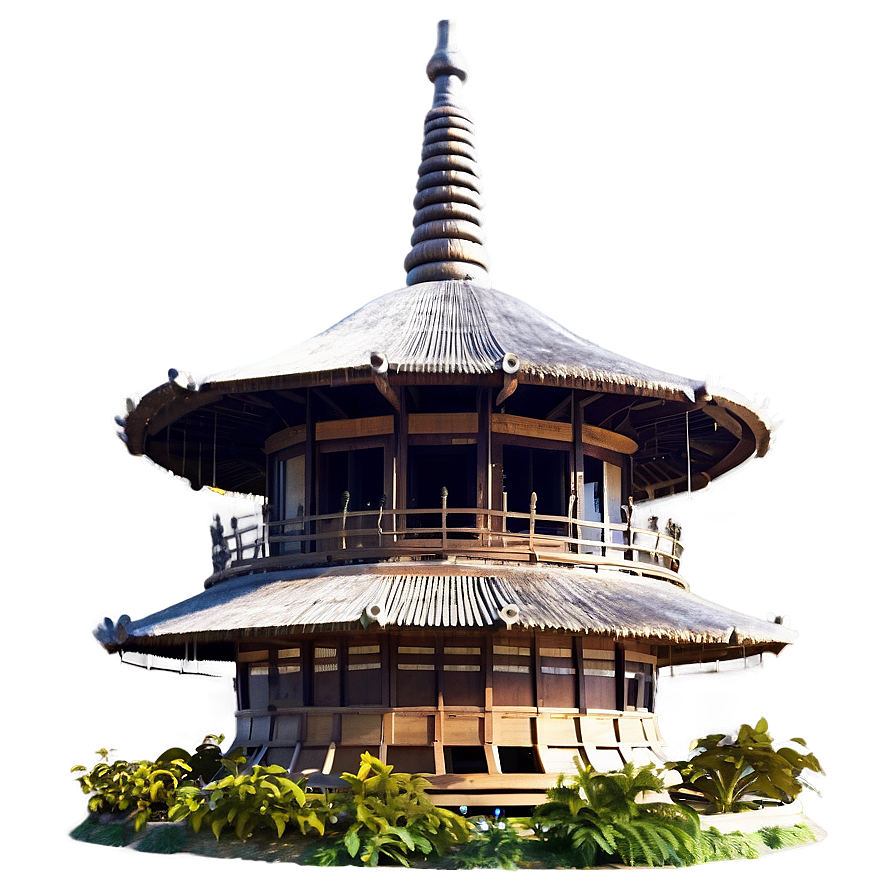 Traditional Pagoda Building Png Atq